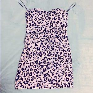 Express leopard print mini dress